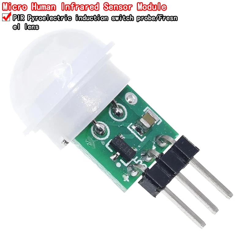 Mini IR piroeléctrico infrarrojo PIR Sensor de movimiento humano módulo Detector automático AM312 Sensor DC 2,7 a 12V