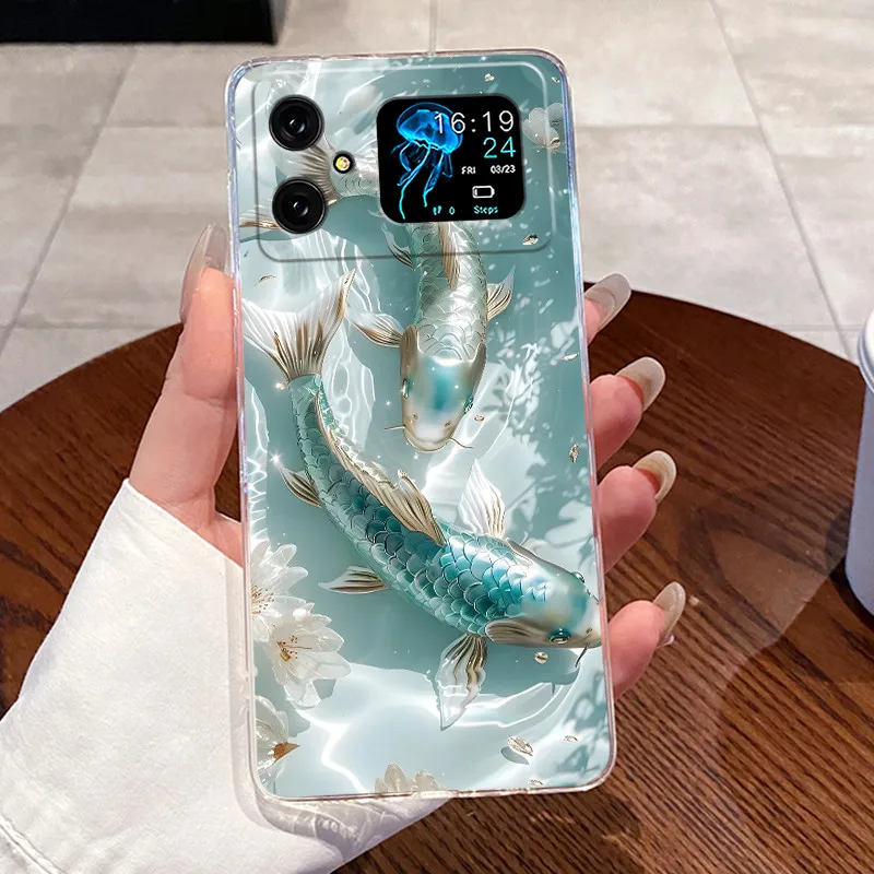 Funda de teléfono suave de TPU para Cubot A20, funda trasera de silicona transparente divertida de lujo con bonito conejo de amor para Cubot A 20, carcasa protectora - imagen 3