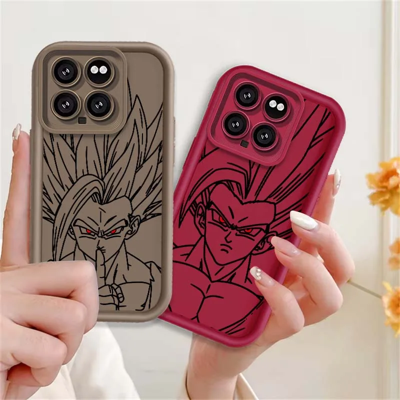 D-Dragon Ball Son Goku Art Cool funda para Xiaomi Mi 17 15 14 13 12 14T 13T Pro Max Lite Eye Ladder funda de teléfono - imagen 2