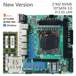 Placa Base X99 C612 para NAS con Ethernet 2,5 GbE y SATA