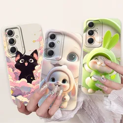Funda Samsung Galaxy A55 5G de Silicona – Gato y Conejo