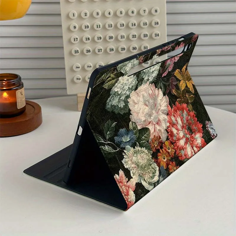 Arte flor peonía rosa Retro para Samsung Galaxy Tab S7 S8 S9 S10 11 12,4 13,1 FE Plus Lite pulgadas funda para tableta - imagen 3