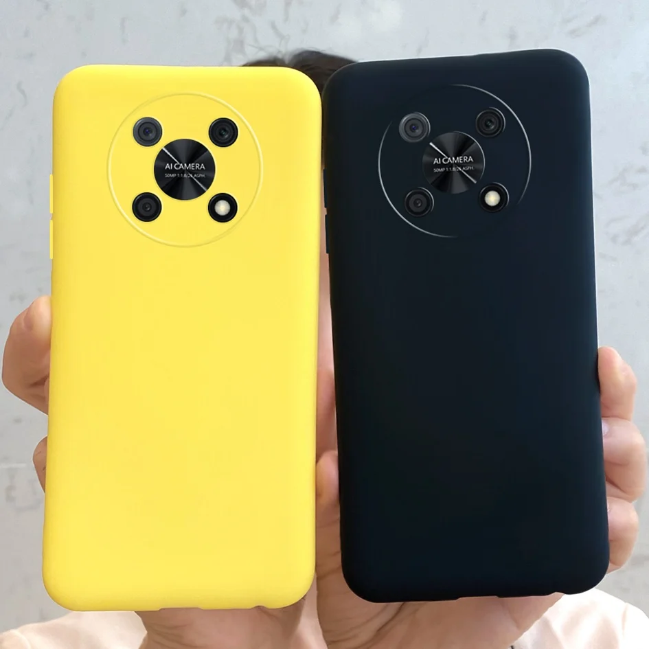 Funda de silicona líquida para teléfono Huawei Nova Y90, carcasa blanda de colores caramelo, parachoques NovaY90 Y 90 2022
