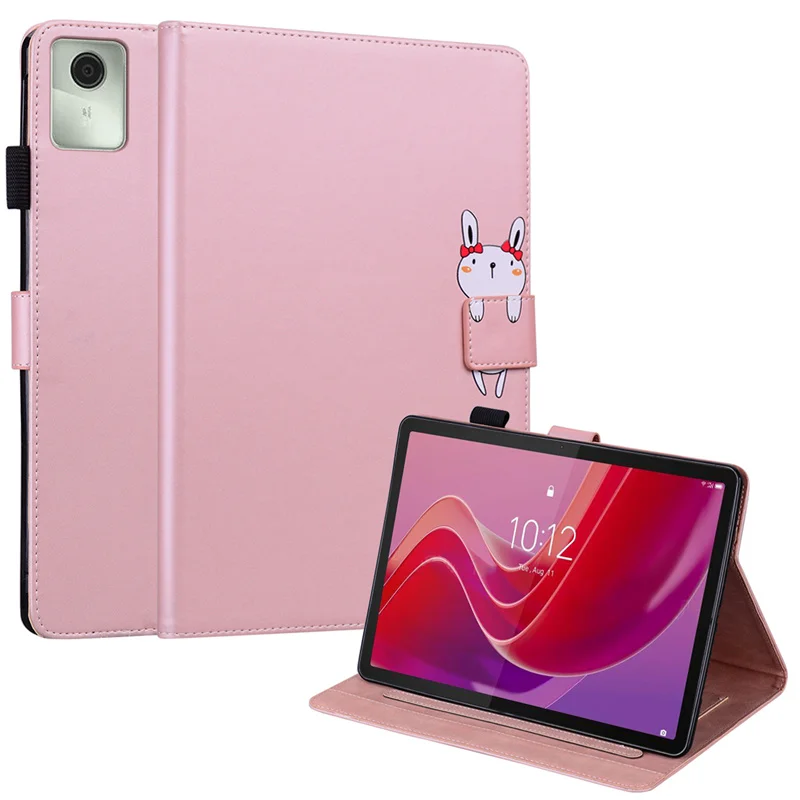 Funda de dibujos animados Kawaii para Xiaoxin Lenovo Tab M11, carcasa de silicona de cuero PU de 11 pulgadas para tableta, TB-331FC, 2024