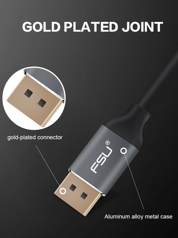 Cable Displayport 144Hz 1,2 V 4K 60Hz HD DP a DP adaptador Cable de puerto de pantalla de vídeo para proyector HDTV portátil 1M 1,5 M 2M 3M 5M - imagen 3