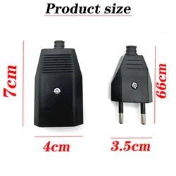 10 Uds. Cable de alimentación europeo recargable enchufe macho hembra enchufe eléctrico estilo Industrial Vintage enchufe de rebobinado 250V 16A