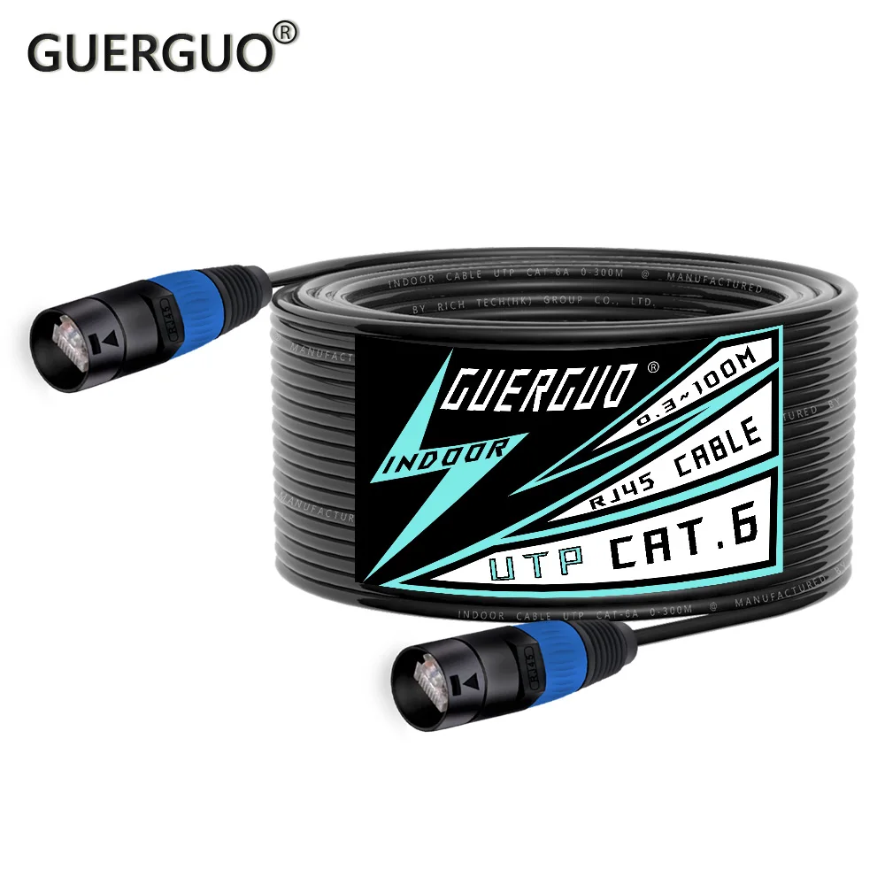 0,3 M-100 M 1 pieza CAT6 RJ45 extensión EtherCON de escenario Cable sin blindaje Cable UTP de red LAN para exteriores e interiores con enchufe de aleación de Zinc - imagen 2