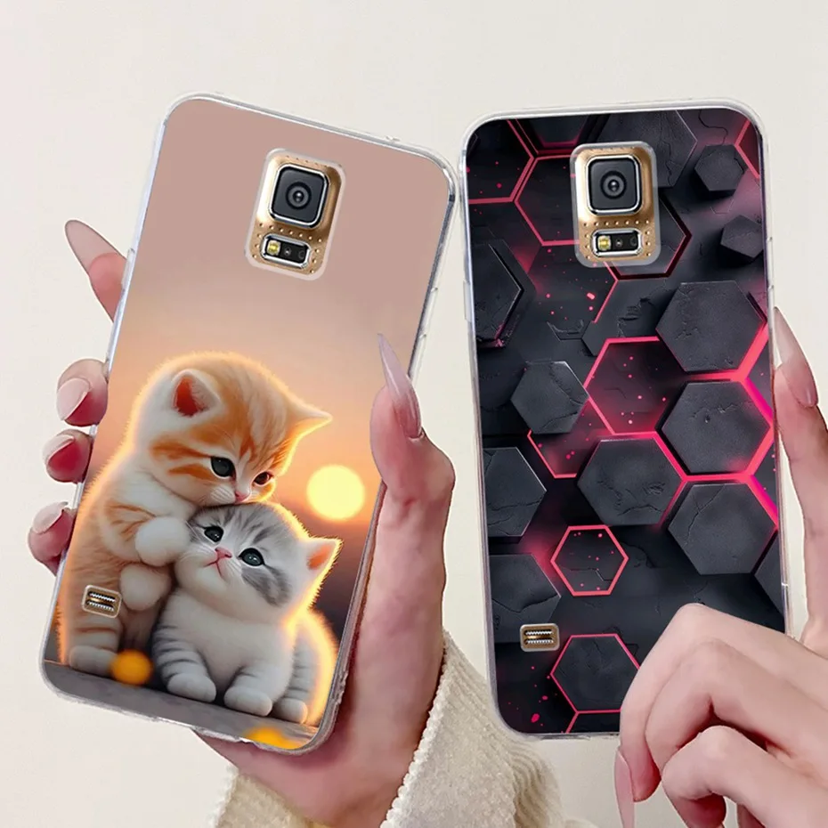 Nuevo diseño de funda de teléfono para Samsung Galaxy S5 5,1 "funda trasera delgada de TPU transparente para Samsung S5 G900F G900I fundas de silicona suave - imagen 4