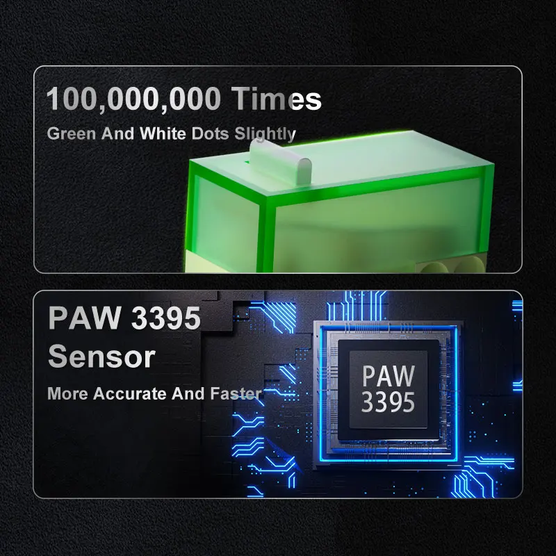 AJAZZ AJ179 PRO PAW3395 ratón inalámbrico ligero con cable, Base de carga magnética, ergonómico, Macro, para juegos, PC y portátil - imagen 4