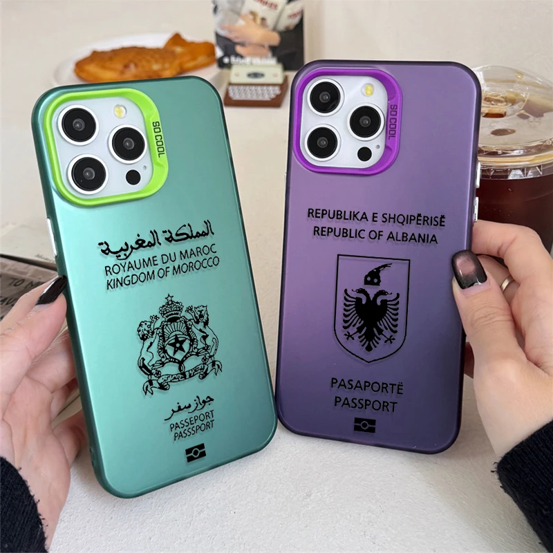 Funda para pasaporte Marruecos Albania para Xiaomi 11 Lite 5G NE 14T POCO X6 M5S 14 13 13T 12T Pro X7 X5 X3 NFC F4 GT F5 F6 M6 Pro 4G Etui