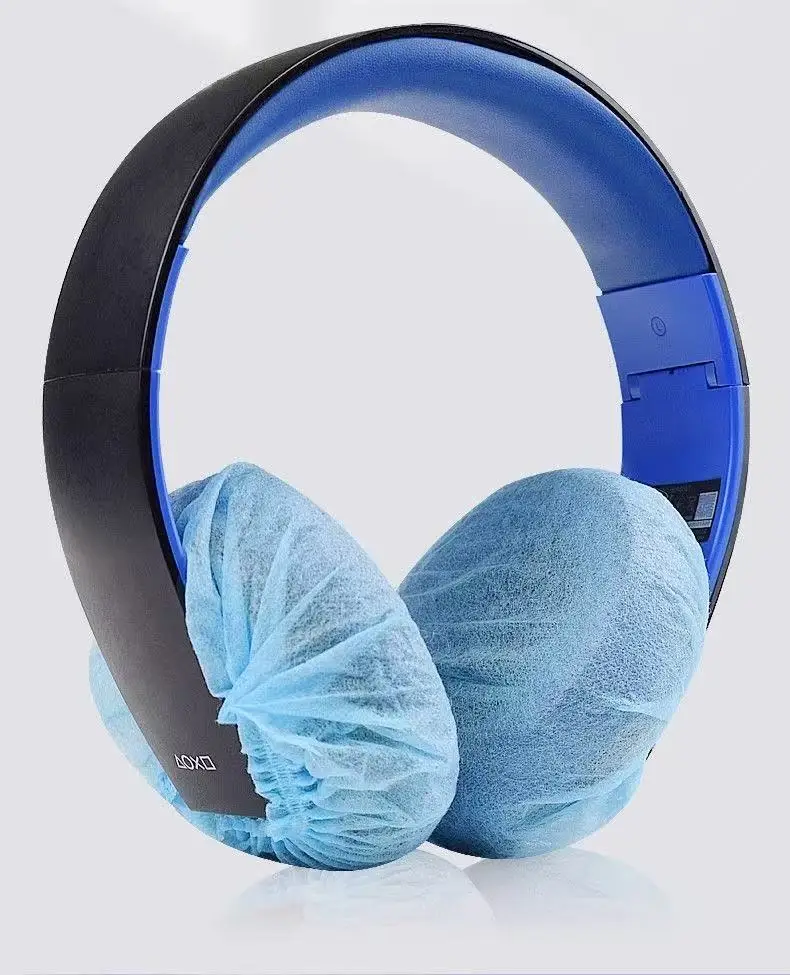 Almohadillas para los oídos, cubierta a prueba de polvo para auriculares, Internet café, auriculares, cojines desechables no tejidos, fundas protectoras, 50 Uds./25 pares - imagen 5