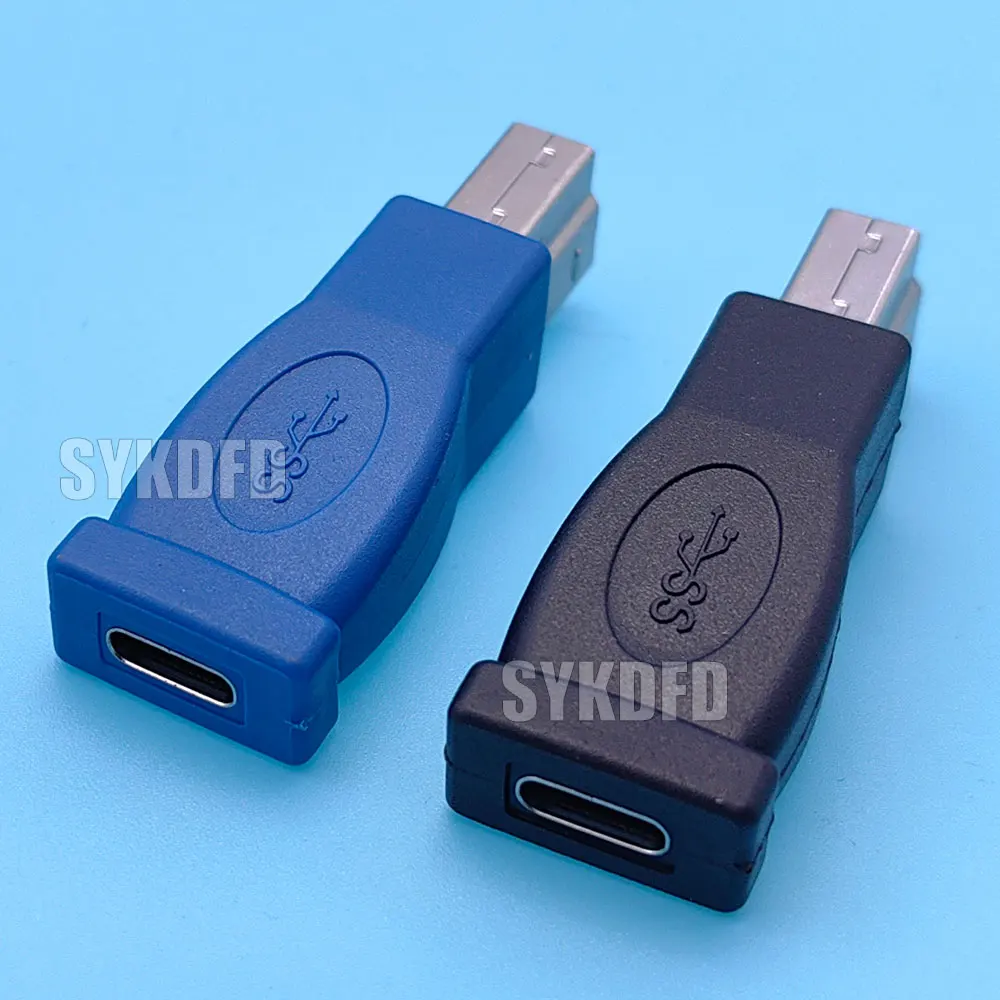 Adaptador de cargador de datos, conector USB tipo C 3,1 hembra a USB 3,0 B macho, 2 piezas, para Escáner de impresora, controladores duros externos, portátiles - imagen 3