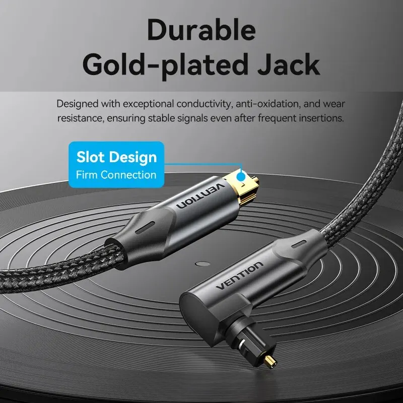 Vention Cable de Audio óptico Digital Toslink SPDIF Cable Coaxial 1m 2m para amplificadores Blu-ray Xbox 360 PS4 Cable de fibra de barra de sonido - imagen 5