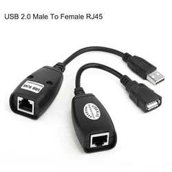 Cable extensor USB 2.0 macho-hembra RJ45 Cat6 para red LAN