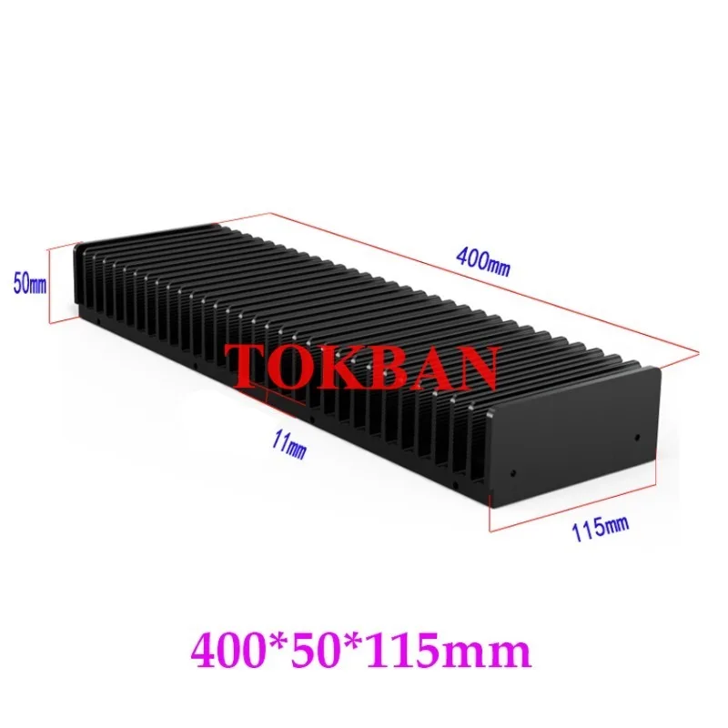 Tokban-AMPLIFICADOR DE POTENCIA DE ALUMINIO, disipador de calor para bricolaje, accesorios de Audio, Clase A, 1 piezas, 300/348x50x125/145mm - imagen 5