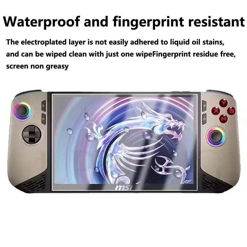 2 unids/set de vidrio templado para garra 8 AI + 2025 Protector de pantalla de vidrio protector de pantalla completa para MSI Claw 8 AI + - imagen 4