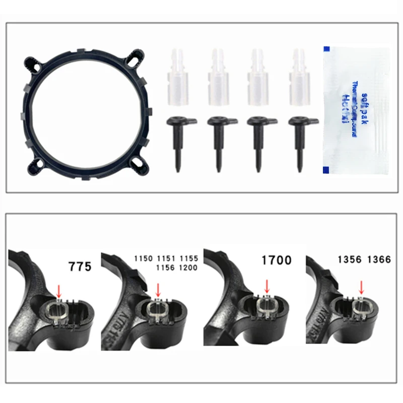 El ventilador de refrigeración de la CPU es adecuado para instalar LGA775 1150 1151 1155 1200 1700 1366, disipación de calor rápida y operación eficiente - imagen 3