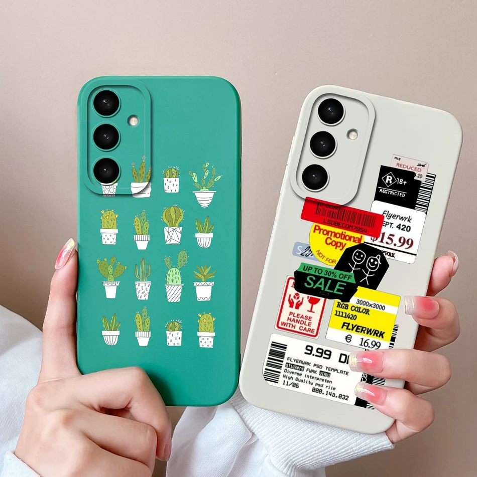 Fun Cover For Samsung Galaxy S24 FE Phone Case For Samsung S 24 S24FE Bear Cat Liquid Silicone Full Coverage Anti Drop Housing - imagen 3