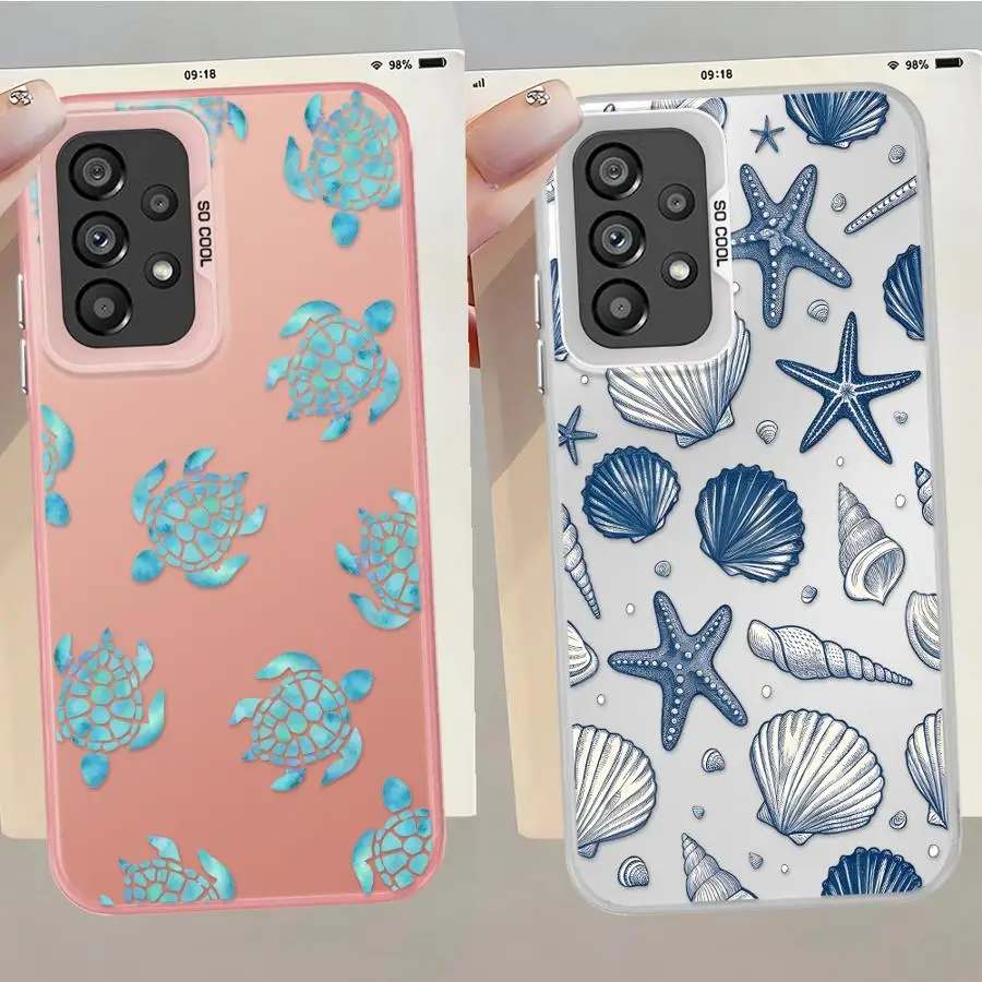Funda trasera de teléfono para Samsung Galaxy A04e A03 A50 A11 A13 A20s A06 A16 A02 A15 A12 A14 Conch Starfish - imagen 5