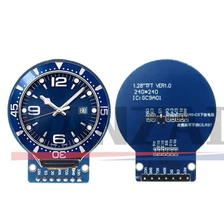 Pantalla TFT, módulo de pantalla LCD TFT de 1,28 pulgadas, controlador redondo RGB 240*240 GC9A01, interfaz SPI de 4 cables, PCB 240x240 para Arduino - imagen 3