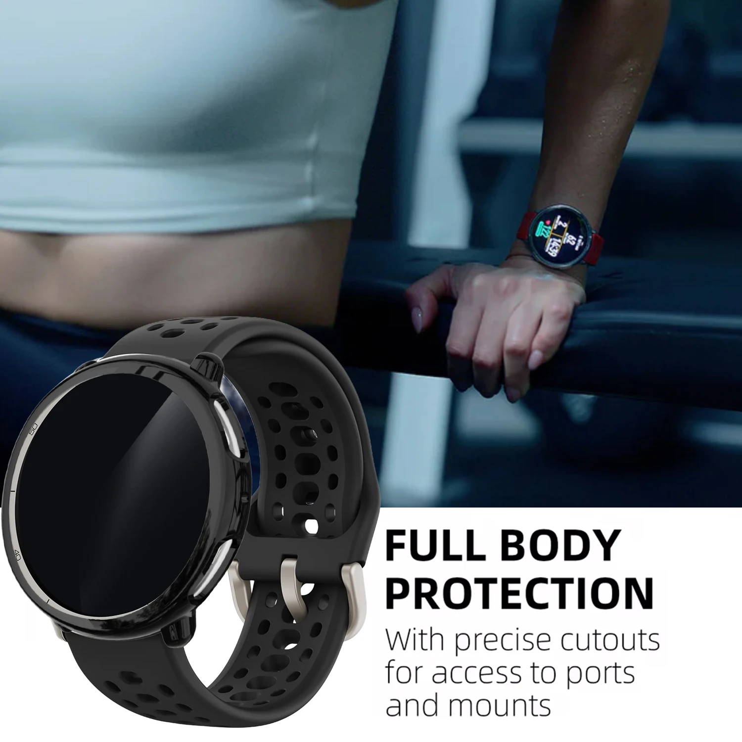 Funda protectora de pantalla para Amazfit Active 2, carcasa protectora completa de TPU suave para accesorios Active2 - imagen 2