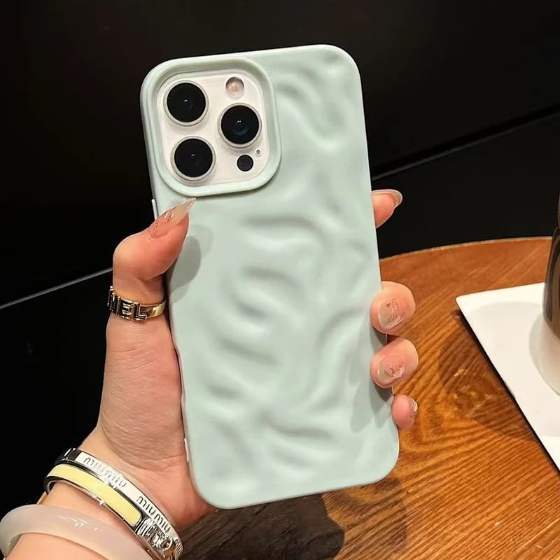 Funda con patrón de meteorito arrugado de colores brillantes para iPhone 17 Air 16 15 Plus 14 13 12 11 Pro Max, funda trasera de teléfono de TPU suave - imagen 5