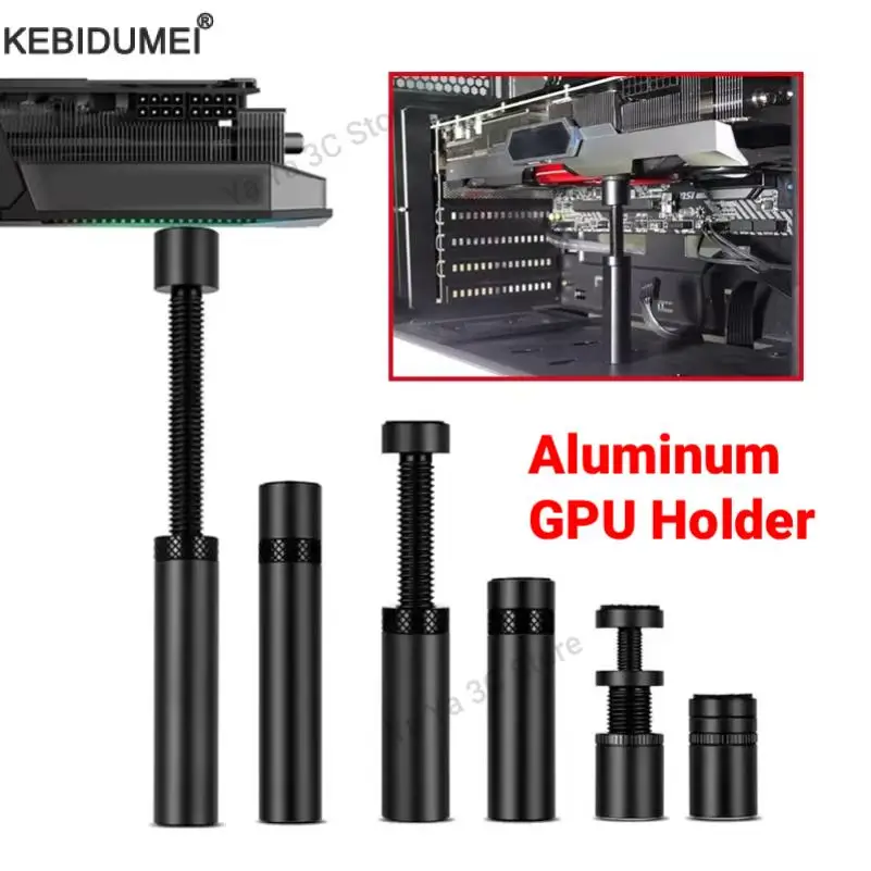 Soporte de aluminio para GPU, soporte giratorio telescópico Vertical, soporte magnético, soporte para tarjeta de vídeo, soporte para tarjeta gráfica, soporte antihundimiento