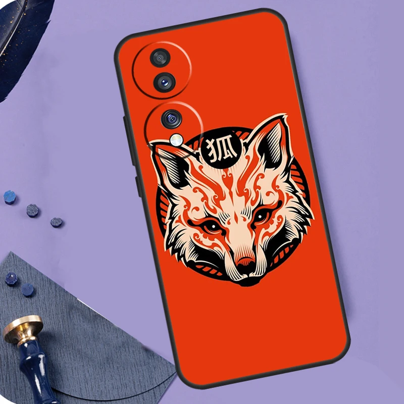Funda de teléfono con máscara de zorro Kitsune japonés para Honor, 90 Lite, 70, 50 Magic, 5, 6 Pro, X6, X7, X8, X9, X6a, X7a, X8a, X9a, X9b, X8b - imagen 4