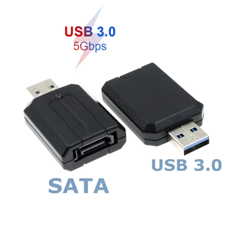 Adaptador USB 3,0 a SATA de material ABS/conectores convertidores USB 3,0 a eSATA con chipset JM539 intercambiables en caliente - imagen 2