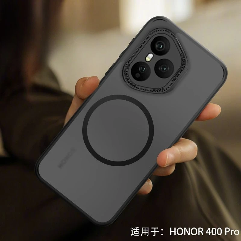 Funda Magsafe para Honor 400 Pro 400, Funda mate transparente de succión magnética de lujo para Honor 400 Pro, Funda de carga inalámbrica - imagen 3