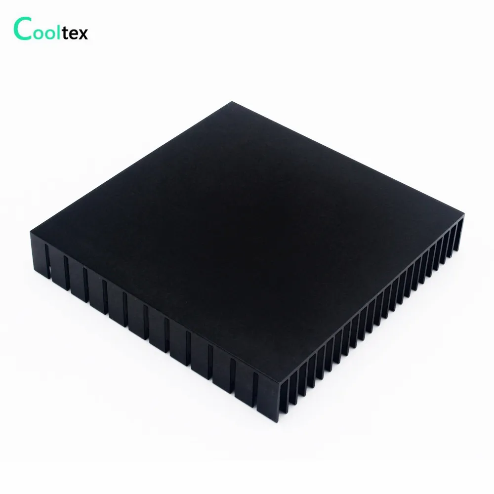 Disipador de calor de aluminio, Enfriador de radiador de disipador de calor negro de 120x120x20mm para Chip LED, refrigeración por disipación de calor electrónica - imagen 5