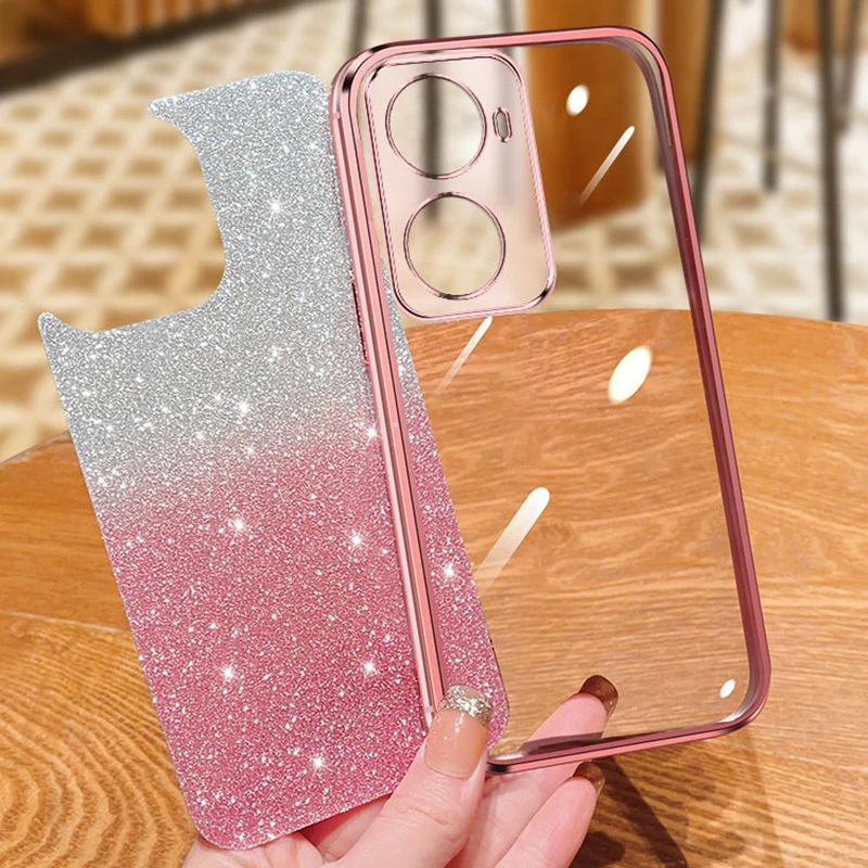 Para Huawei nova 10 Pro funda Huawei nova 10se Nova 11 Nova 9 se Nova9 12 Pro funda Glitter a prueba de golpes funda de teléfono transparente suave para mujer - imagen 2
