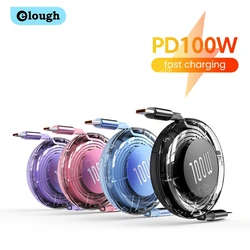 Cable Elough Retráctil USB-C 100W Carga Rápida iPhone 15 MacBook Huawei