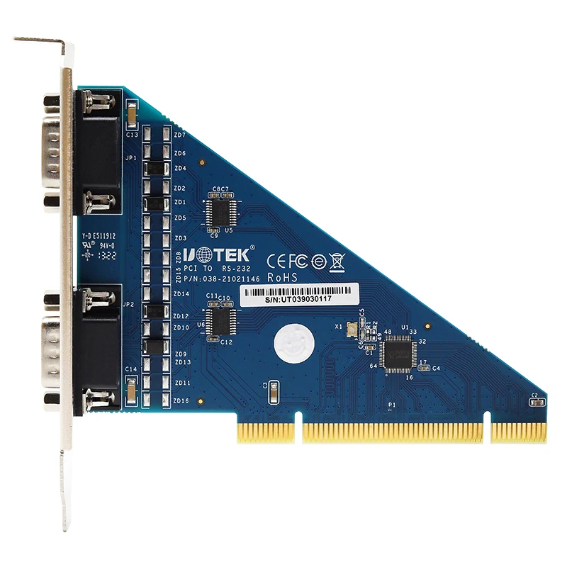 UOTEK-tarjeta de serie PCI a RS-232, convertidor de 2 puertos RS232 a PCI, adaptador DB9 COM, UT-7702 - imagen 5