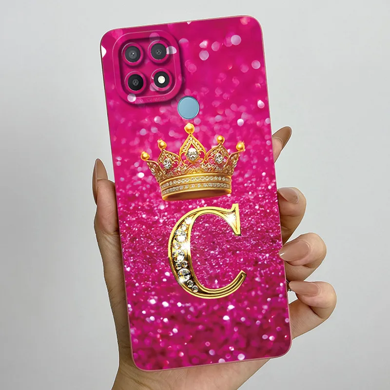 Para OPPO A15 funda OPPO A15S corona letra funda de teléfono suave de silicona para OPPO A15 CPH2185 A15S CPH2179 funda trasera de protección de cámara - imagen 5