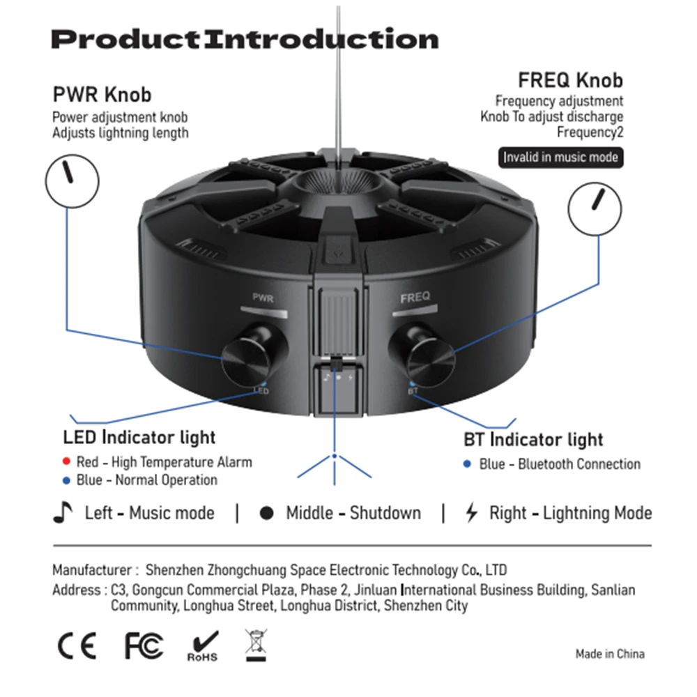 Bobina de Tesla, altavoz Musical, relámpago Artificial, música Bluetooth, bobina de Tesla, arco, Plasma, transmisión inalámbrica, modelo de experimento - imagen 2