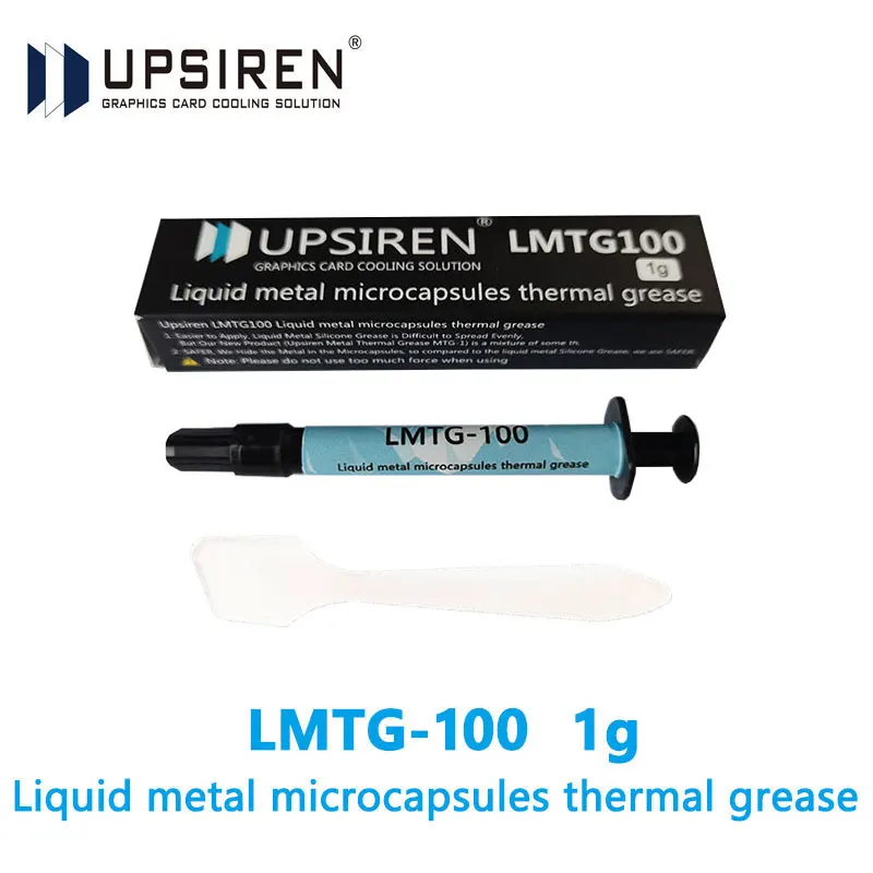 UPSIREN-microcápsulas de metal líquido, grasa térmica de alto rendimiento, fácil de aplicar, grasa de silicona conductora de calor, LMTG-100 - imagen 2