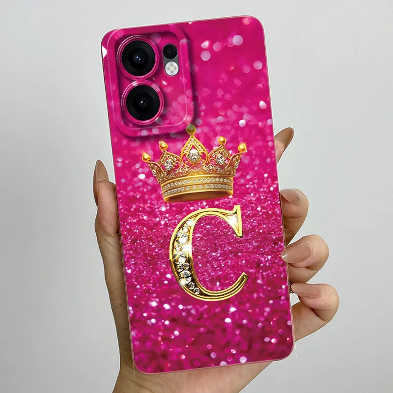 Para OPPO Reno 13F 4G 5G 13 FS funda CPH2699 contraportada corona letra pintada funda de teléfono de silicona suave para Reno13 F Fundas parachoques - imagen 5