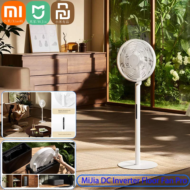Xiaomi-ventilador de suelo inteligente Mijia DC, ventilador de pie inalámbrico con control remoto, circulador de aire de poco ruido con aplicación Mi Home - imagen 2