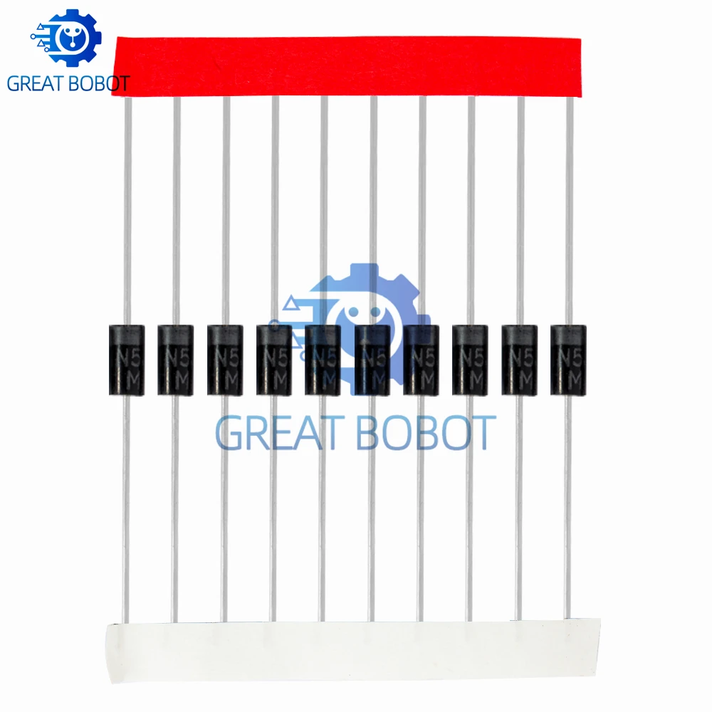 Juego de diodos Schottky de conmutación rápida BS, 8 valores diferentes, 1N4148 1N4007 1N5819 1N5399 1N5408 1N5822 FR107 FR207, 8 valores = 100 Uds. - imagen 5