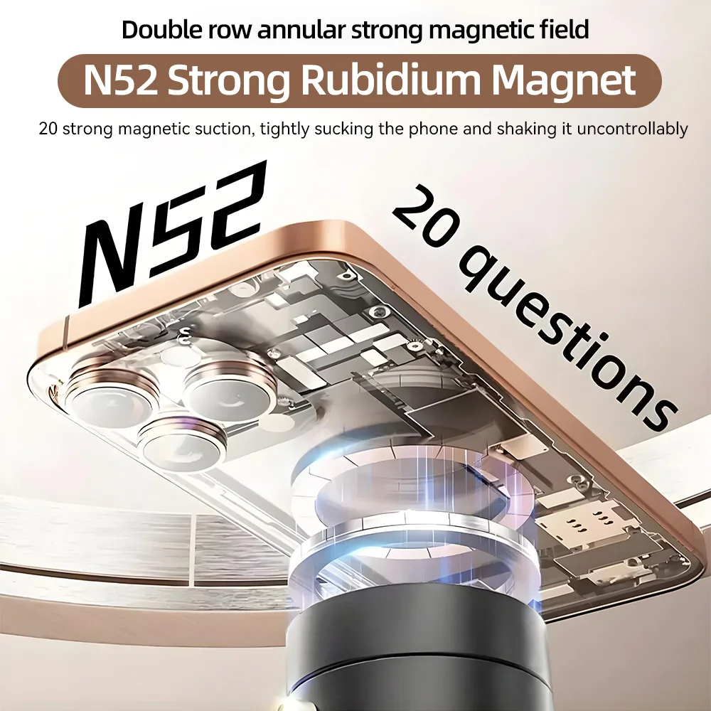 Soporte de ventosa de doble cara para montaje en coche, soporte para teléfono móvil, adsorción de vacío magnética, soporte de ventosa Ultra estable - imagen 2