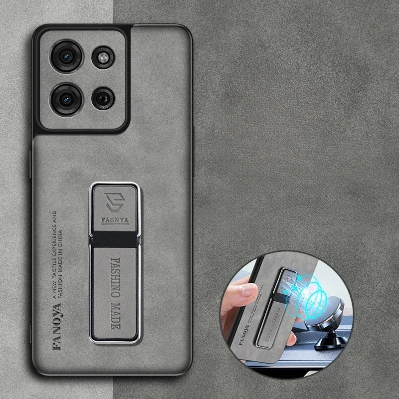 Funda de piel de oveja para Moto Edge 60 Fusion Edge60 Stylus 50 40 NEO soporte mate protección marco de silicona contraportada - imagen 4