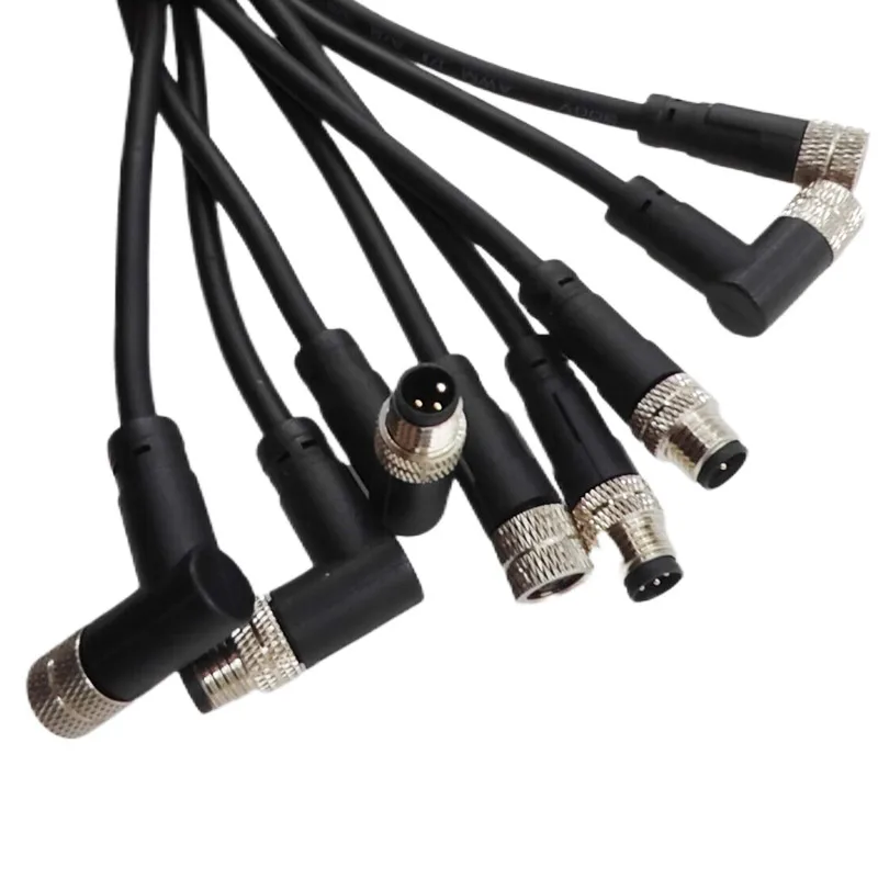 Cable Sensor M8 5 Pines 90° Impermeable Macho-Hembra - imagen 5