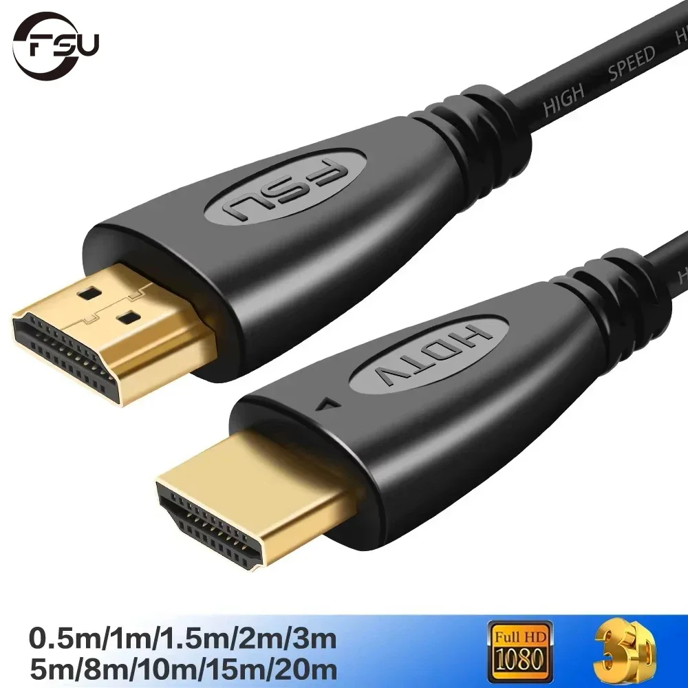 FSU Cable HDMI 4K Chapado Oro – Soporte 1080p 3D para HDTV