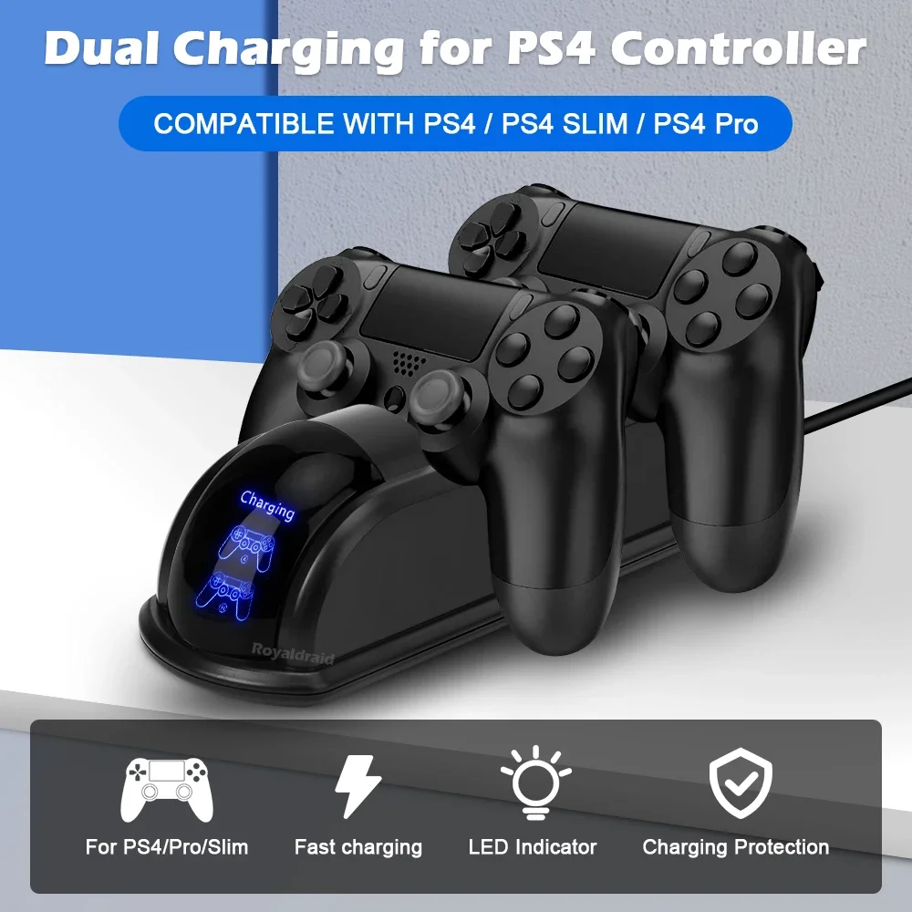Nuevo soporte de carga rápida para PS4, cargador de controlador Dual, estación de carga, soporte para mando, Base para PS4/Slim/Pro - imagen 2