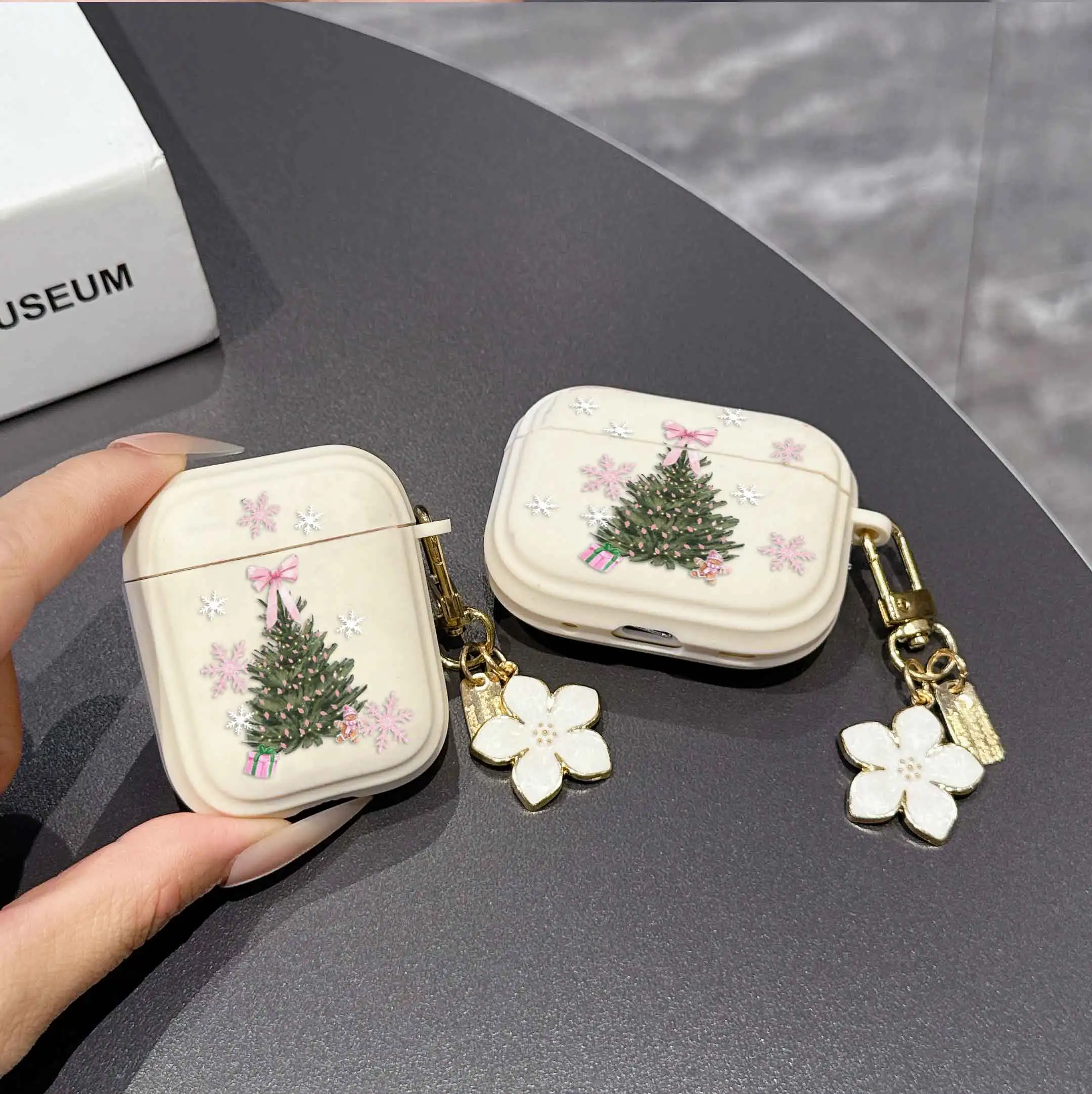 Regalos de Navidad, actividades de Halloween. Para Airpod Pro2 2 3 4 Funda para auriculares para Air Pods 4a generación Moda Lindo Simple Earpods Cas - imagen 5