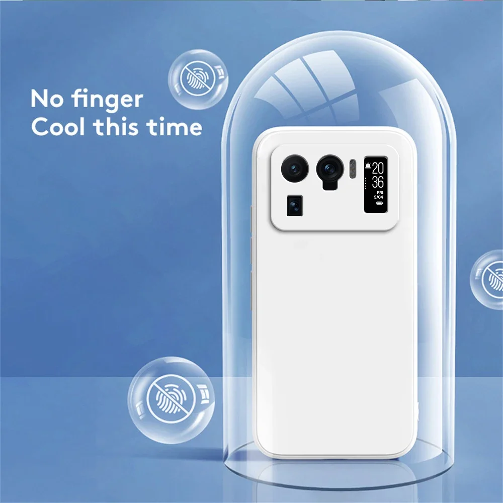 Funda de teléfono suave Original para Xiaomi 11 Ultra 11Ultra Pro Lite NE 5G Funda Color caramelo silicona líquida cubierta de borde recto de lujo - imagen 3