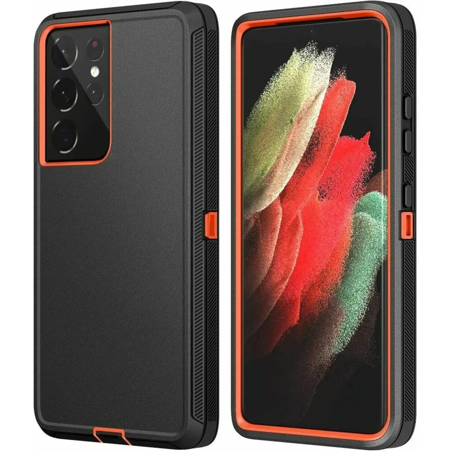 Nuevo 3 en 1 para Samsung Galaxy S22 S21 S20 S23 S24 Ultra S10 PLUS Note 20 10 9 8 armadura resistente a prueba de golpes y polvo