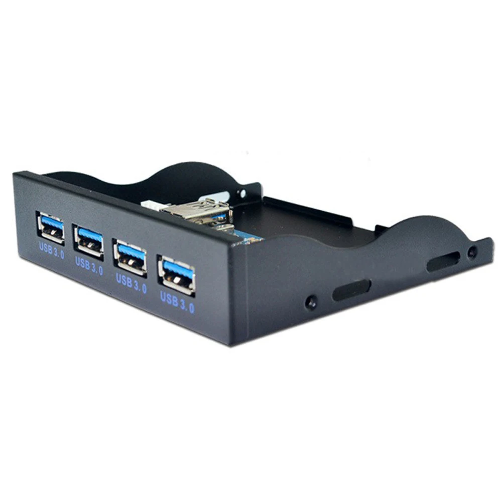 Nuevo adaptador de concentrador USB 3,0, concentrador USB 19 + 1 20 pines, 4 puertos USB 3,0, soporte combinado de Panel frontal, unidad de disquete FDD de 3,5 ", bahía para PC de escritorio - imagen 2