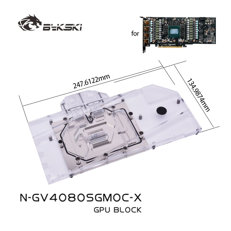 Bloque GPU Bykski para Gigabyte GeForce RTX 4080 SUPER Gaming OC 16G tarjeta de vídeo refrigeración por agua/cubierta completa N-GV4080SGMOC-X
